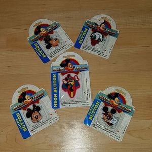 Lot of 5 VINTAGE Disney Pins - Mickey and Friends UNOPENED